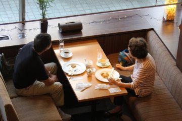 Guests who enjoying their breakfast in tea lounge