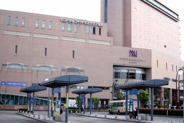 The Hotel Naqua City Hirosaki from bus terminal