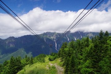 Pemandangan cantik dari Kereta Gantung Shinhotaka