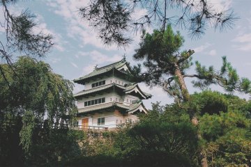 Kastil Hirosaki di musim panas