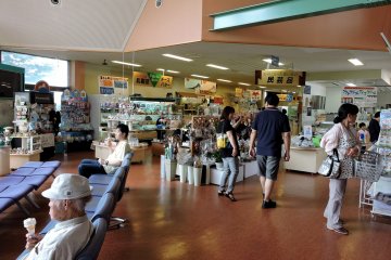 <p>Inside the road station building</p>