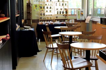 <p>Inside the sweet potato confectionery shop</p>