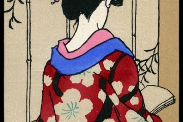 <p>A postcard by Takehisa Yumeji</p>