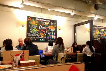 <p>Several foreigners were in the restaurant; some were on tour, while others just met at the place to teach English to Japanese students.</p>