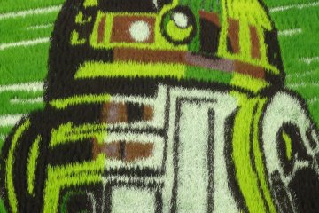 <p>R2D2 tampak dekat. Begitu banyak warna yang digunakan untuk menciptakan karakter ini.</p>
