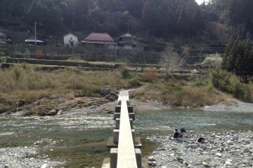 <p>A tiny bridge across Akui-gawa Creek</p>