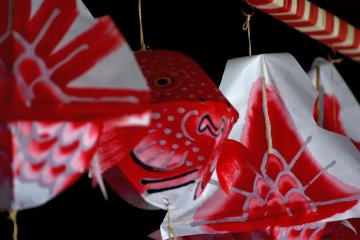 <p>Paper craft hanging from the ceiling</p>