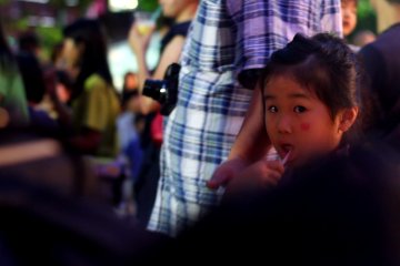 Seorang anak setelah menari