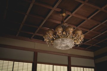 <p>Original chandelier in the old guest house</p>