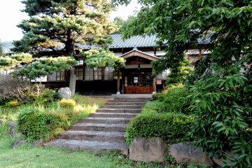 Steps leading to one of the school houses