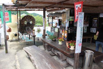 <p>The window that serves yakitori</p>