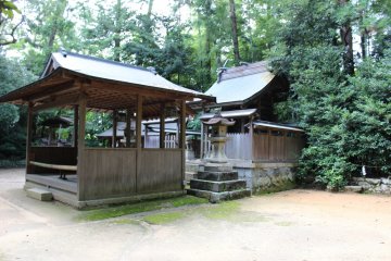 <p>The main memorials at the back of the shrine</p>