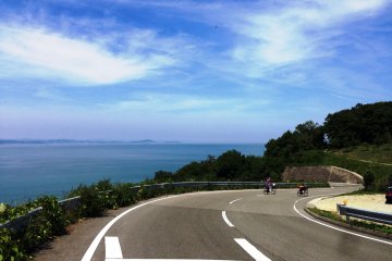 The winding road is perfect for cyclists and motorcylists
