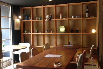 This quiet eatery relaxing, like a private library.