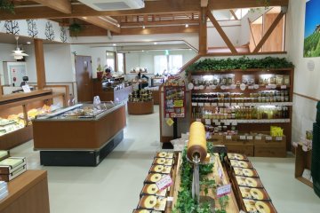 <p>The cake shop full of treats.</p>