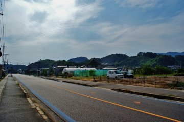 <p>La premi&egrave;re route emprunt&eacute;e &agrave; Mukaishima &nbsp;</p>