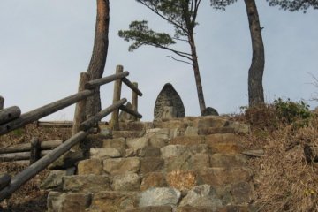 Just steps away from the top.