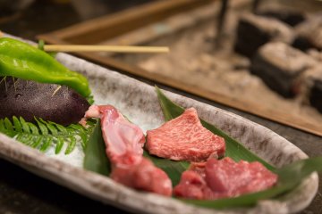 <p>Local delicacies Hida beef and wild boar
&nbsp;</p>