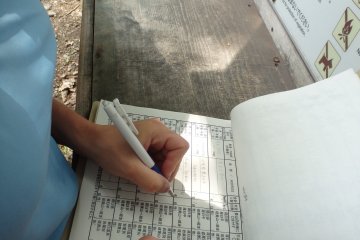 <p>avant de commencer, il faut s'enregistrer sur le cahier de trek, &agrave; disposition au d&eacute;but de la travers&eacute;e;</p>