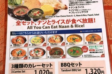 <p>Standard lunch menu at Mumbai</p>