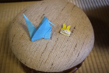 Origami crane and hare