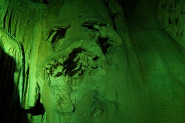 <p>A monster-like face in the rock.</p>