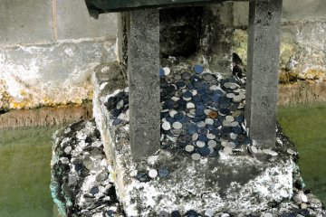 <p>Don't forget to remove jewelry before entering hot springs, or it may end up as black as these coins!</p>
