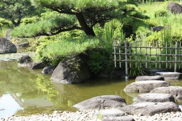 <p>Unfortunately it's prohibited to go to the middle of the pond</p>