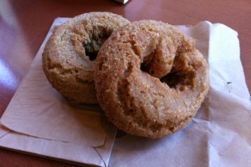 Ashitaba and lotus root doughnuts