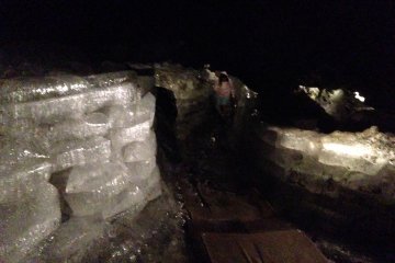 <p>At the end of one of the trails in Aokigahara, you can pay less than 300 yen to explore underneath the forest, where an ice cave exists</p>