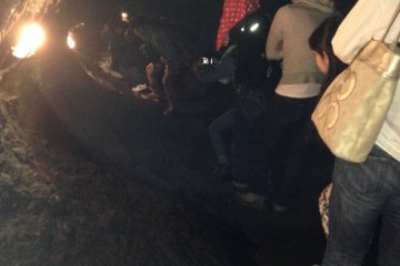 <p>Be prepared to crouch and crawl in order to see the ice</p>