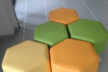 <p>Stools at the medicine museum</p>