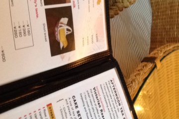 <p>The menu for tea</p>