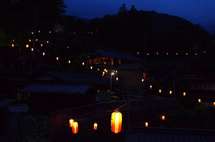 Obon lantern festival in Akasawa-juku
