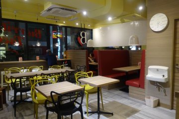 <p>Burri's simple yet bright interior</p>