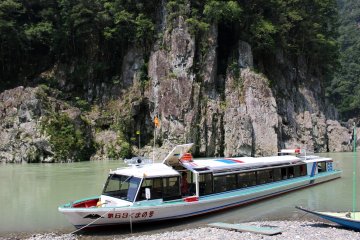 <p>Perahu Jet dari Kota Hilir Kumano</p>