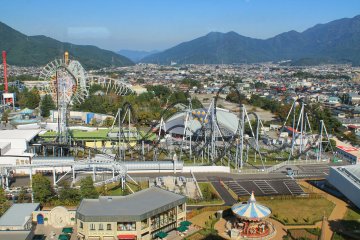 <p>Fuji-Q Highland Amusement Park seen from the top floor of&nbsp;Highland Resort Hotel &amp; Spa</p>