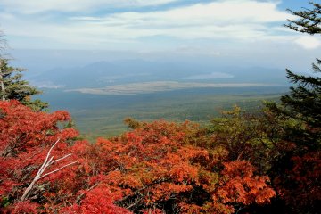 Lake Yamanaka in the distance