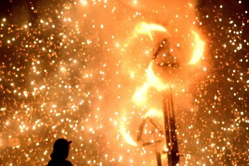 Spinning fireworks