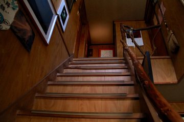 <p>Stairs to some of the rooms</p>