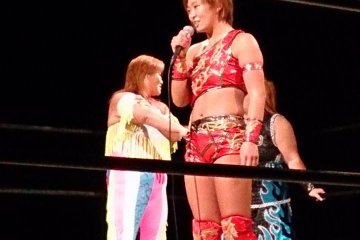 <p>Pumping up the crowd</p>