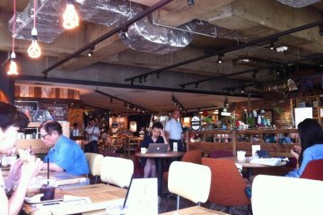 Chilling at the Tokyu Hands Cafe Shibuya