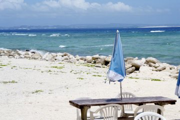 At the Dining terrace at Nagannu island