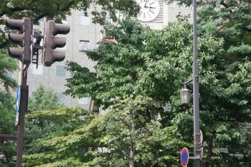<p>Tersembunyi di tengah pepohonan hijau, The Clock Tower tak luput dari mata wisatawan.</p>