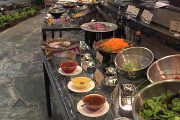 A look at the many options on the buffet