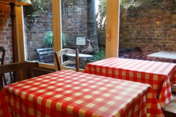 <p>There is also a small terrace for dining outside when the weather is nice</p>