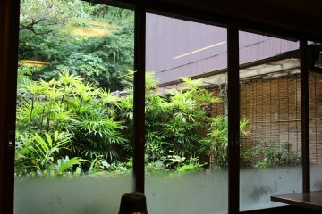 <p>Garden view at the back of the restaurant</p>
