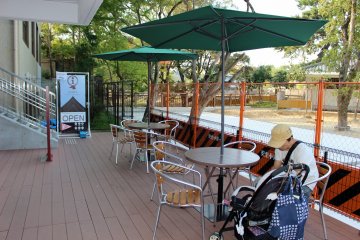 <p>Cafe tables on the deck &nbsp;</p>