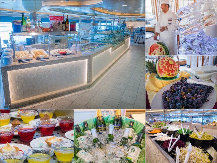 Plenty to choose from day or night at the very casual buffet.
