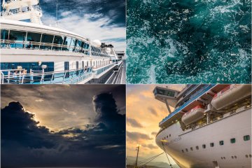 The many moods of the Diamond Princess at sea